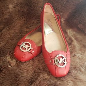Michael Kors Fulton Red Ballet Flats 10M